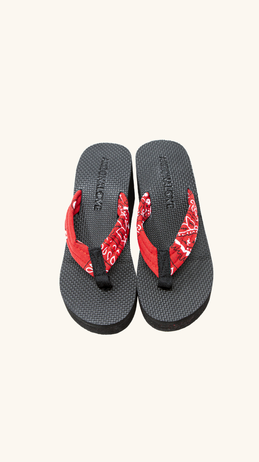Tong plateforme bandana rouge