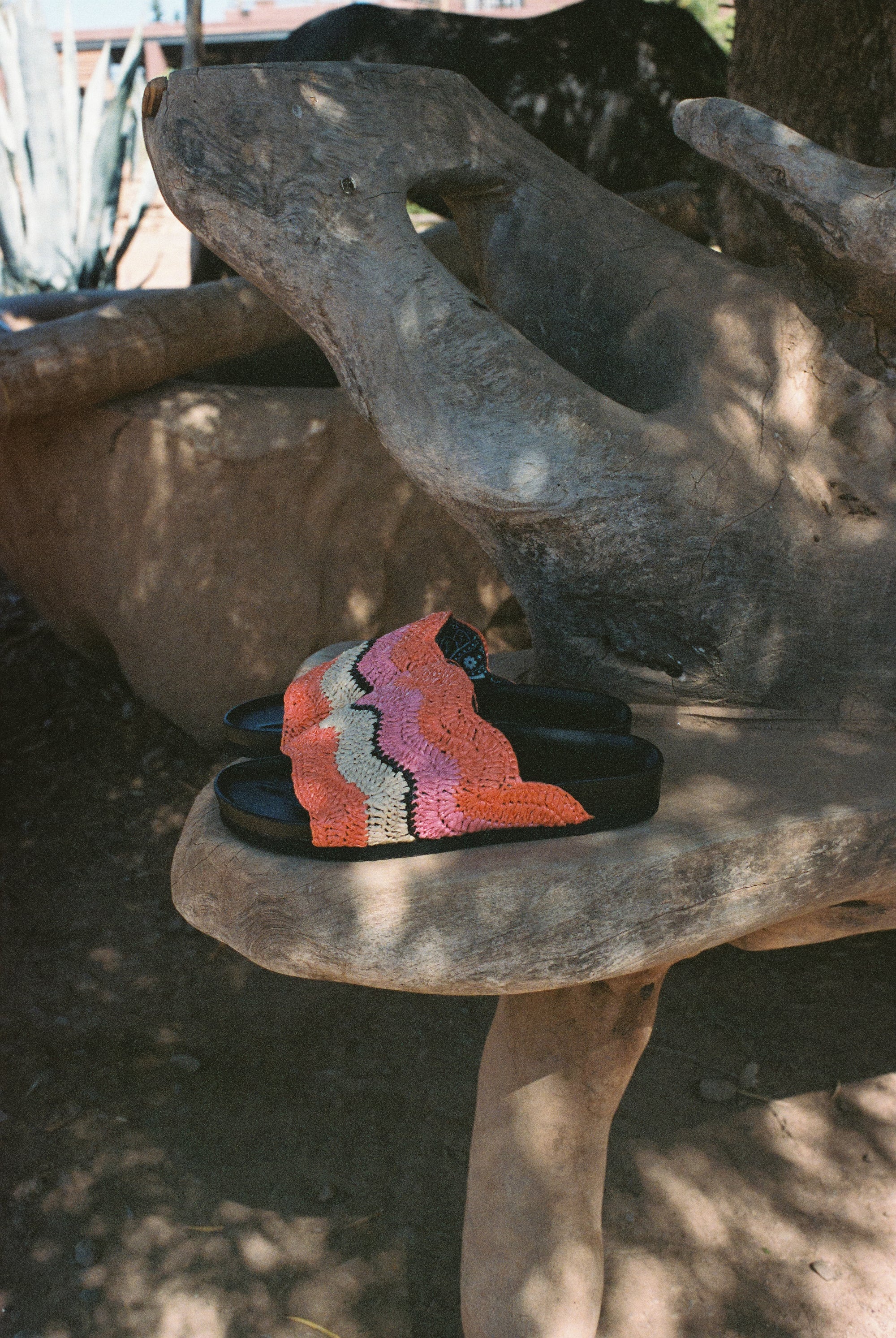 Orange wave sandals