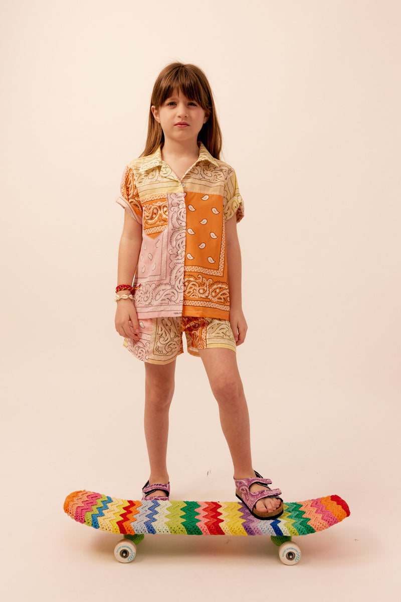 Short enfant bandana pastel 