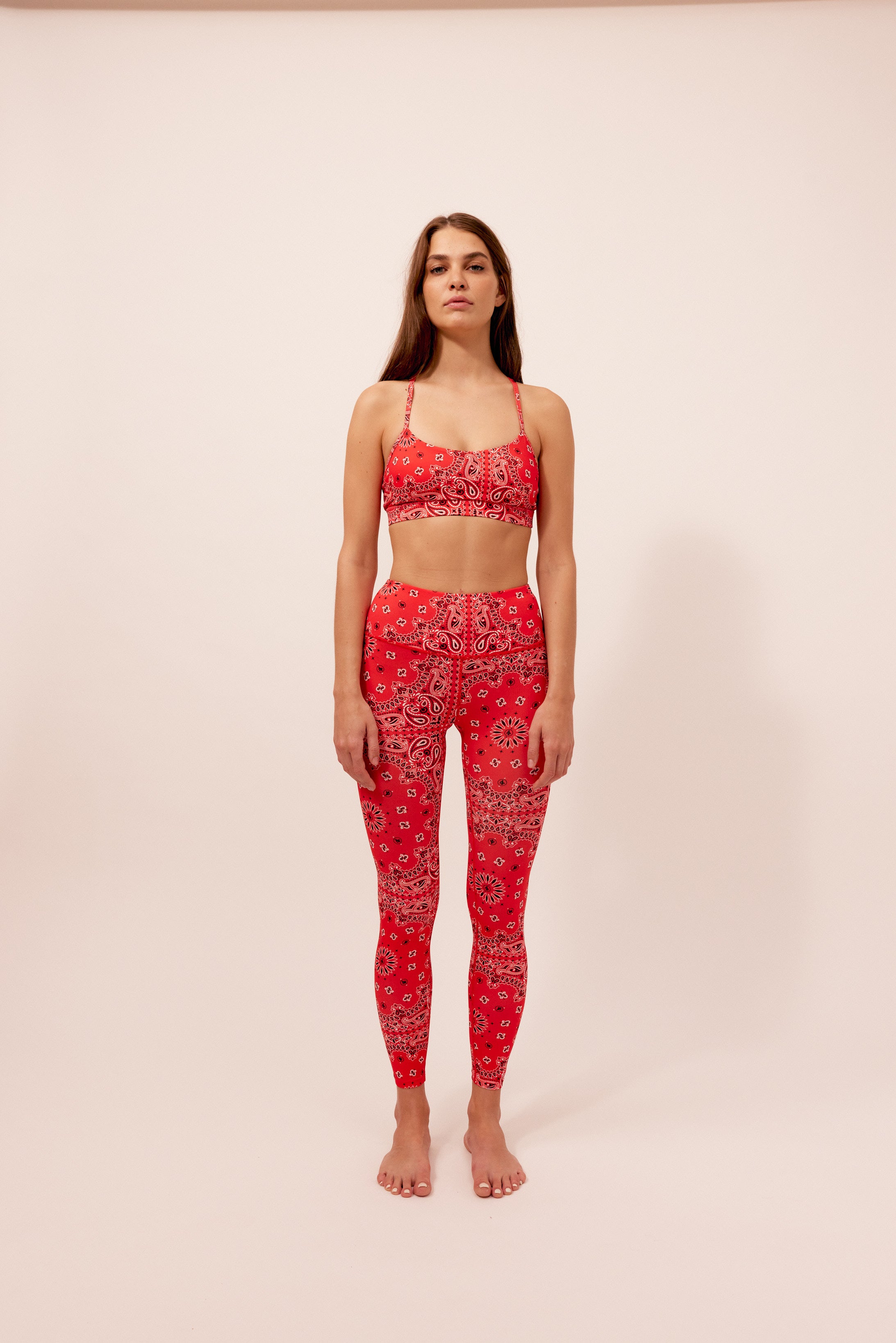 Yoga bra red bandana – Arizona Love