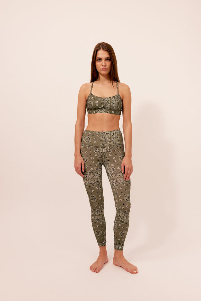 Legging de yoga bandana kaki