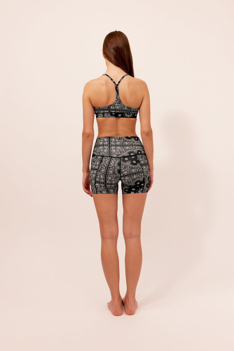Yoga bra black bandana