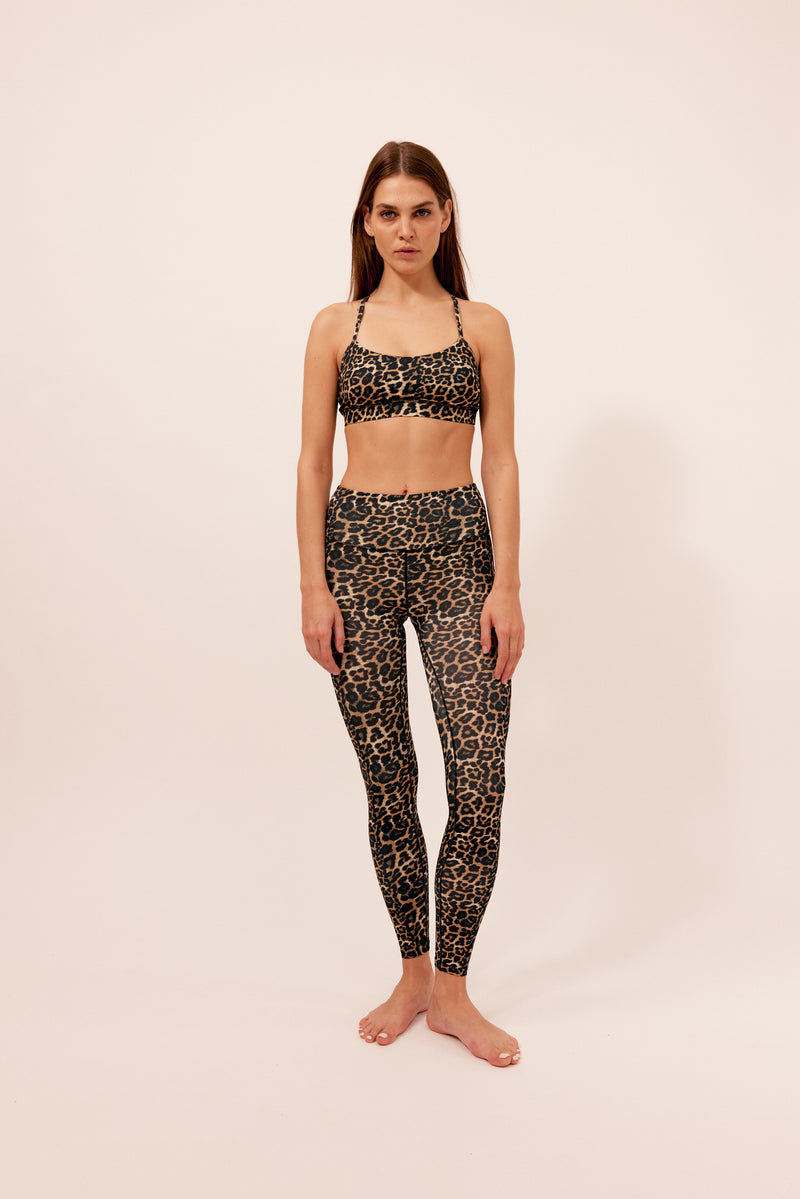 Legging de yoga léopard 