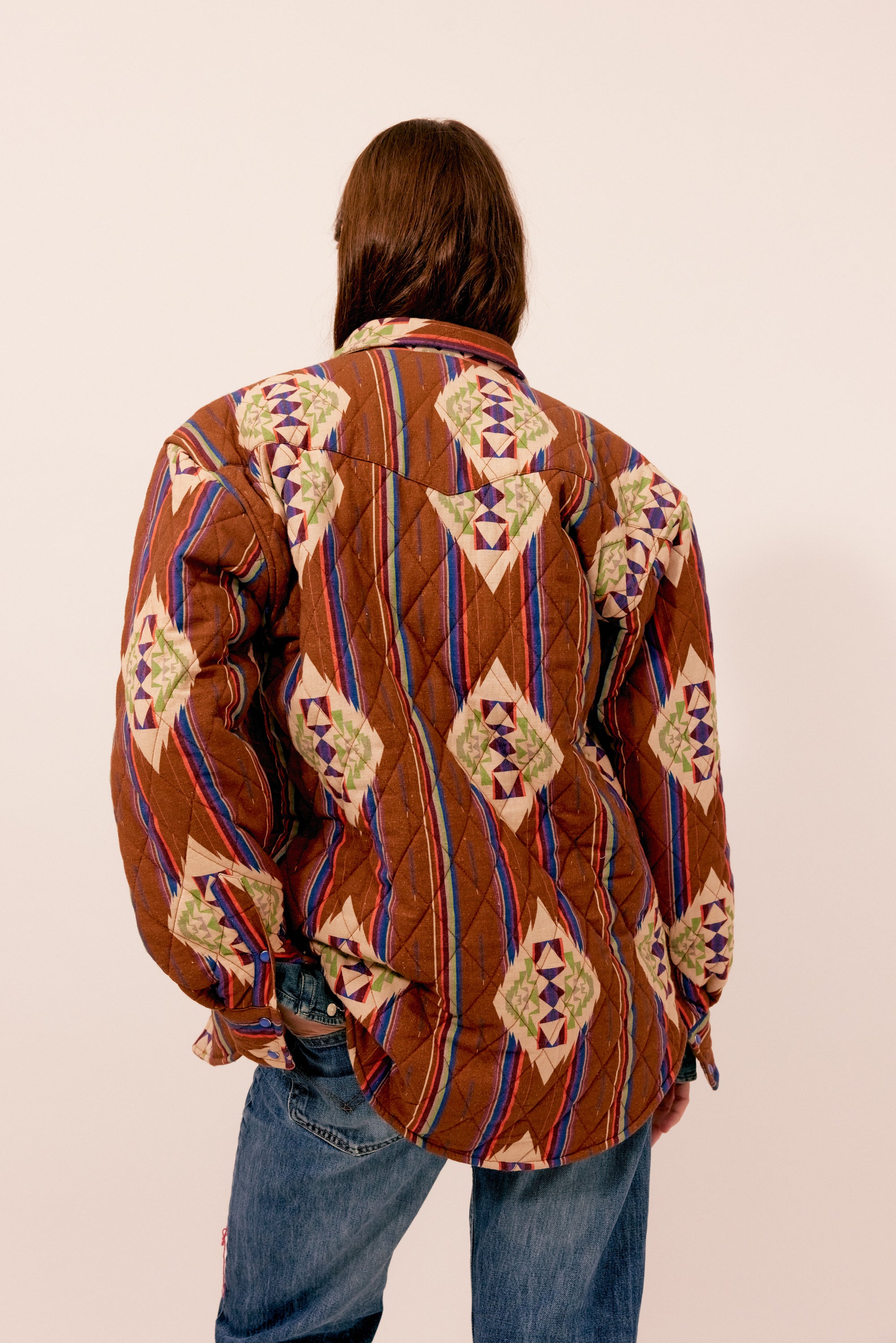 Quilt shirt jacket navajo