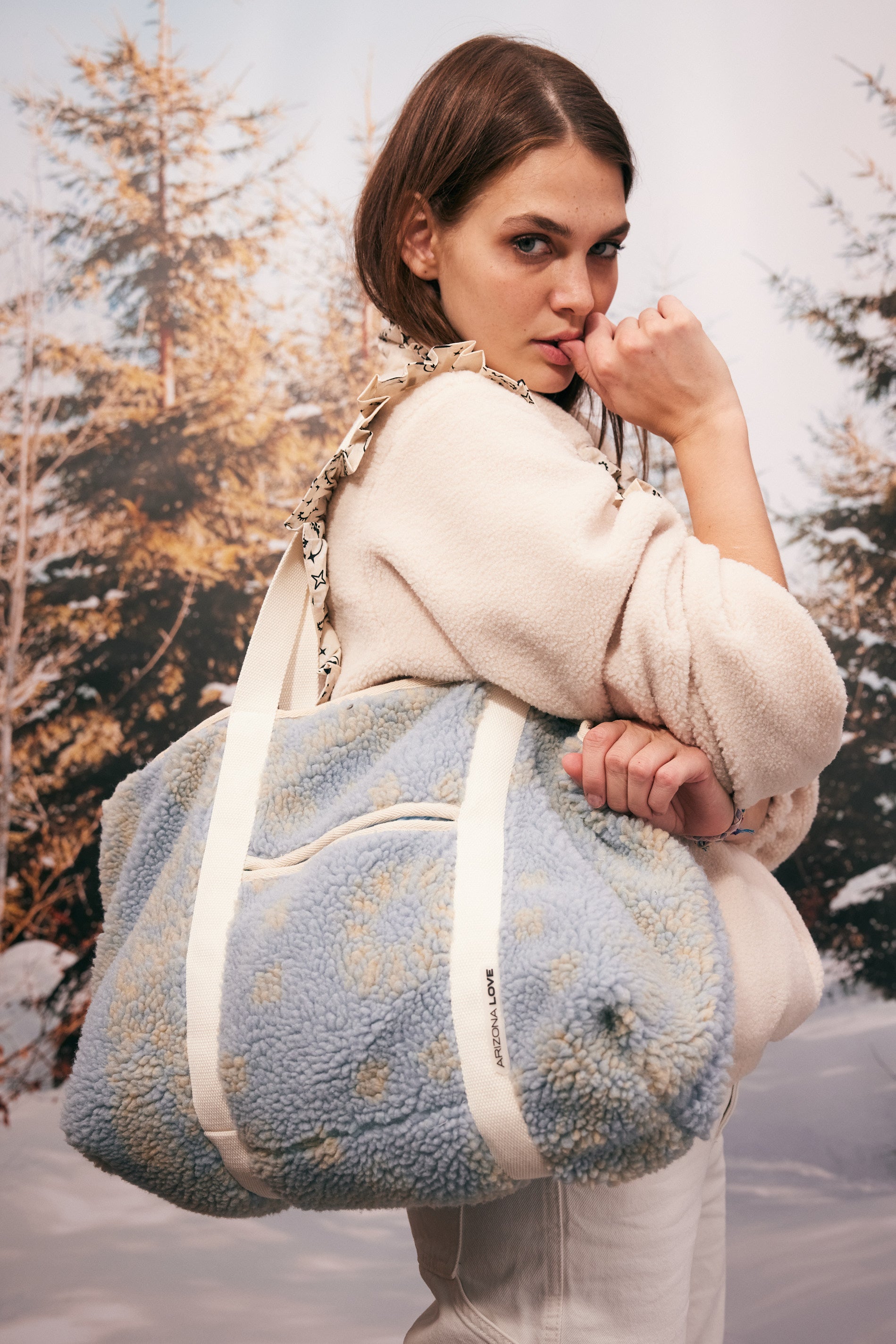 Furry Bag Blue Bandana