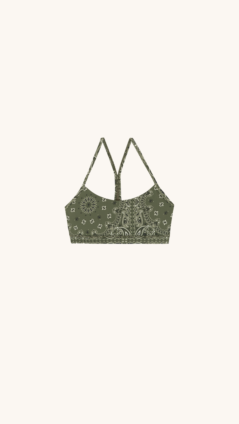 Brassière de yoga bandana kaki