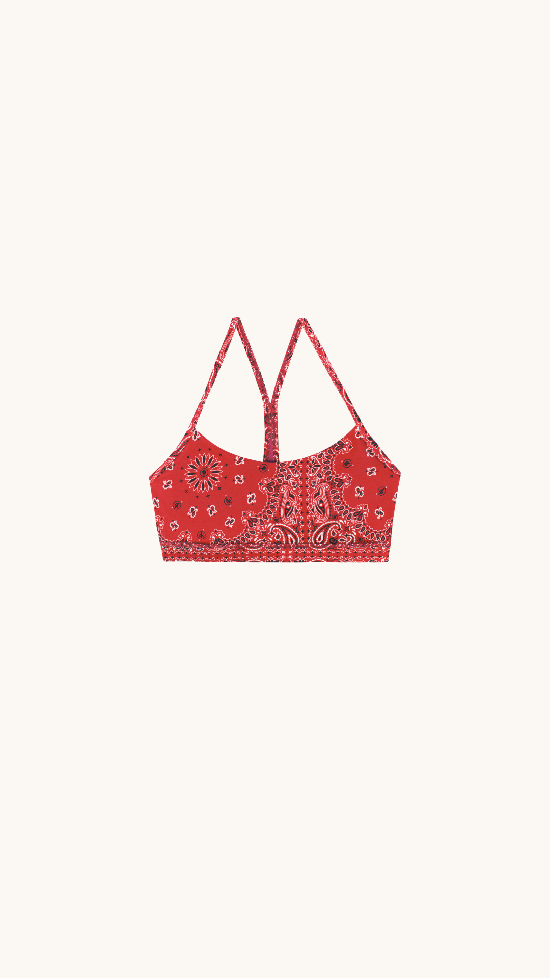 Yoga bra red bandana