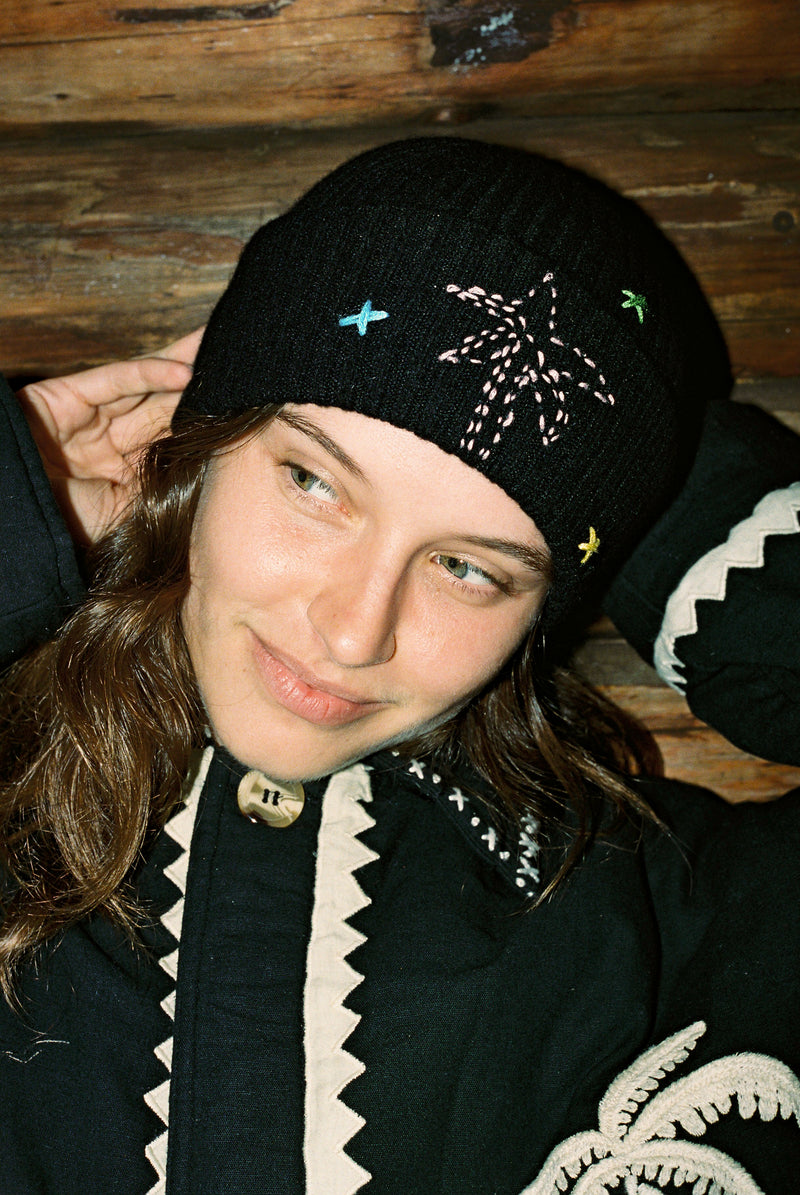 Bonnet en Maille Noir