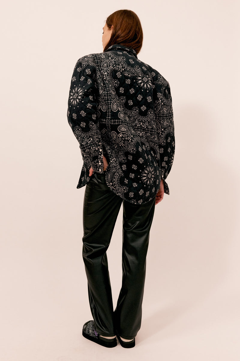 Veste Bandana Matelassée Noire
