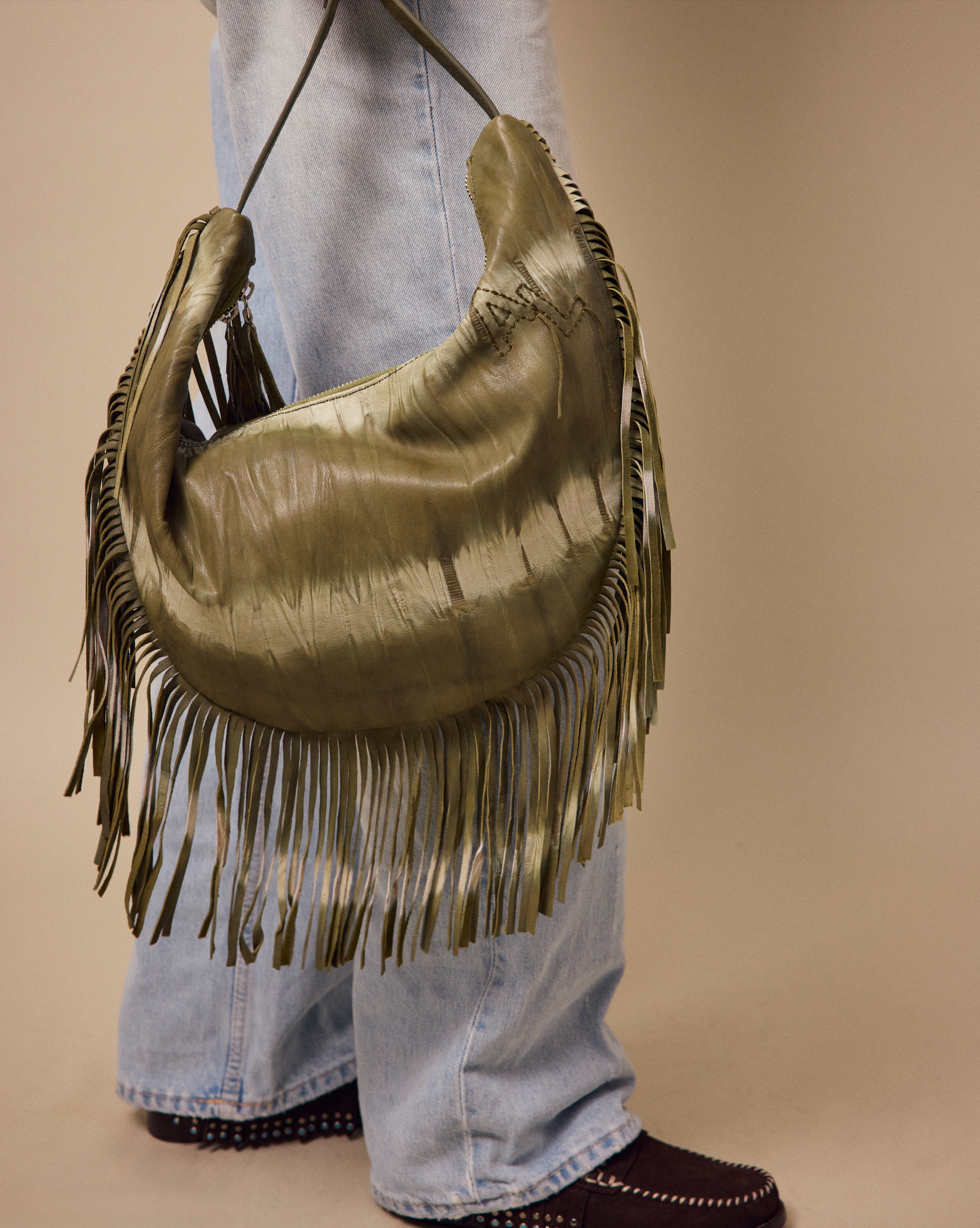 Tie & Dye Fringed Bag