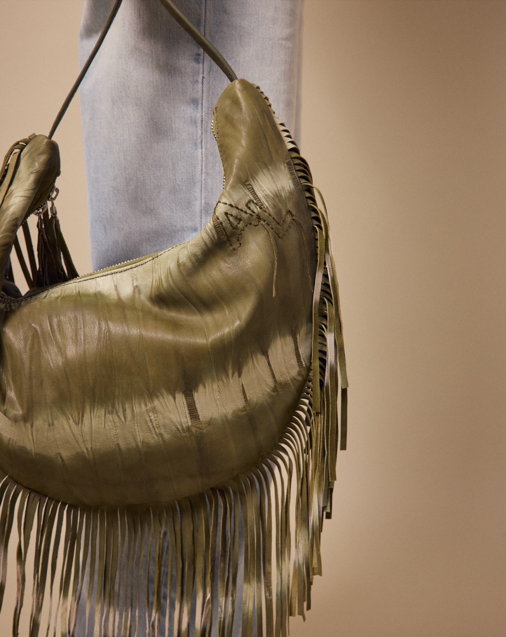 Tie & Dye Fringed Bag