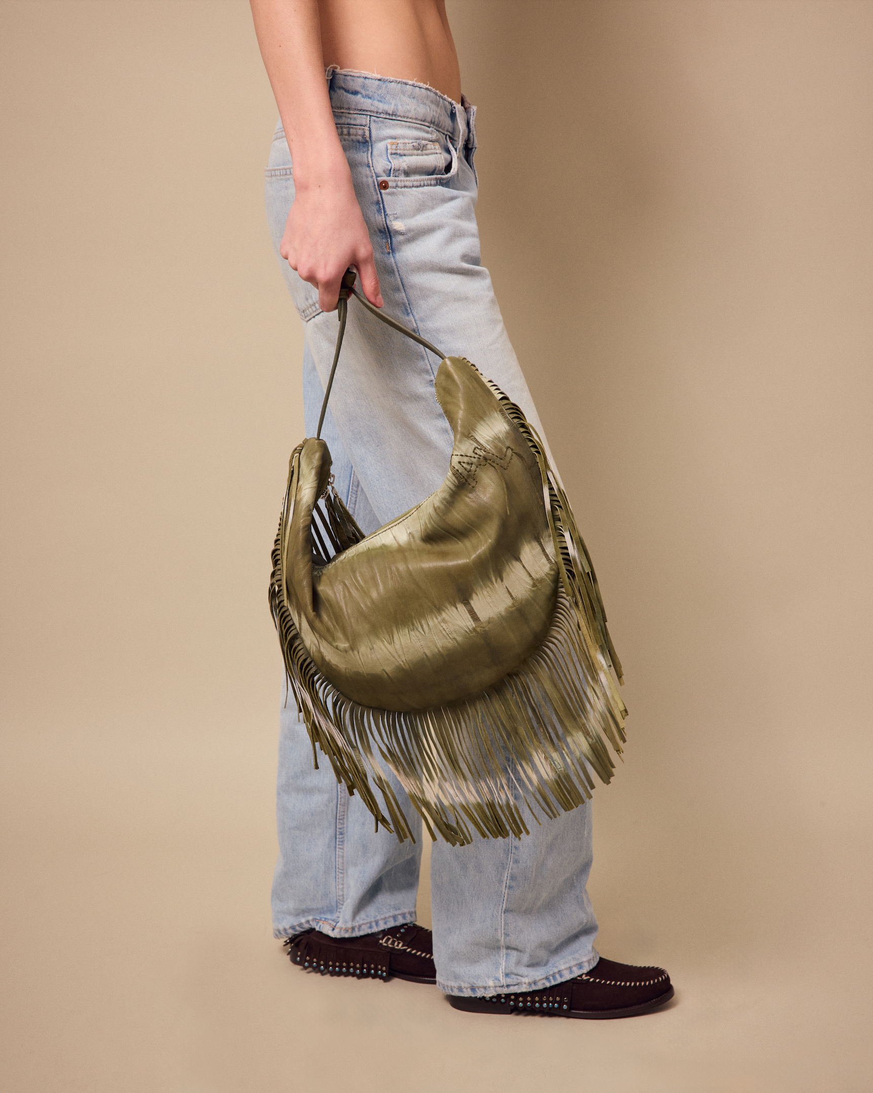 Tie & Dye Fringed Bag