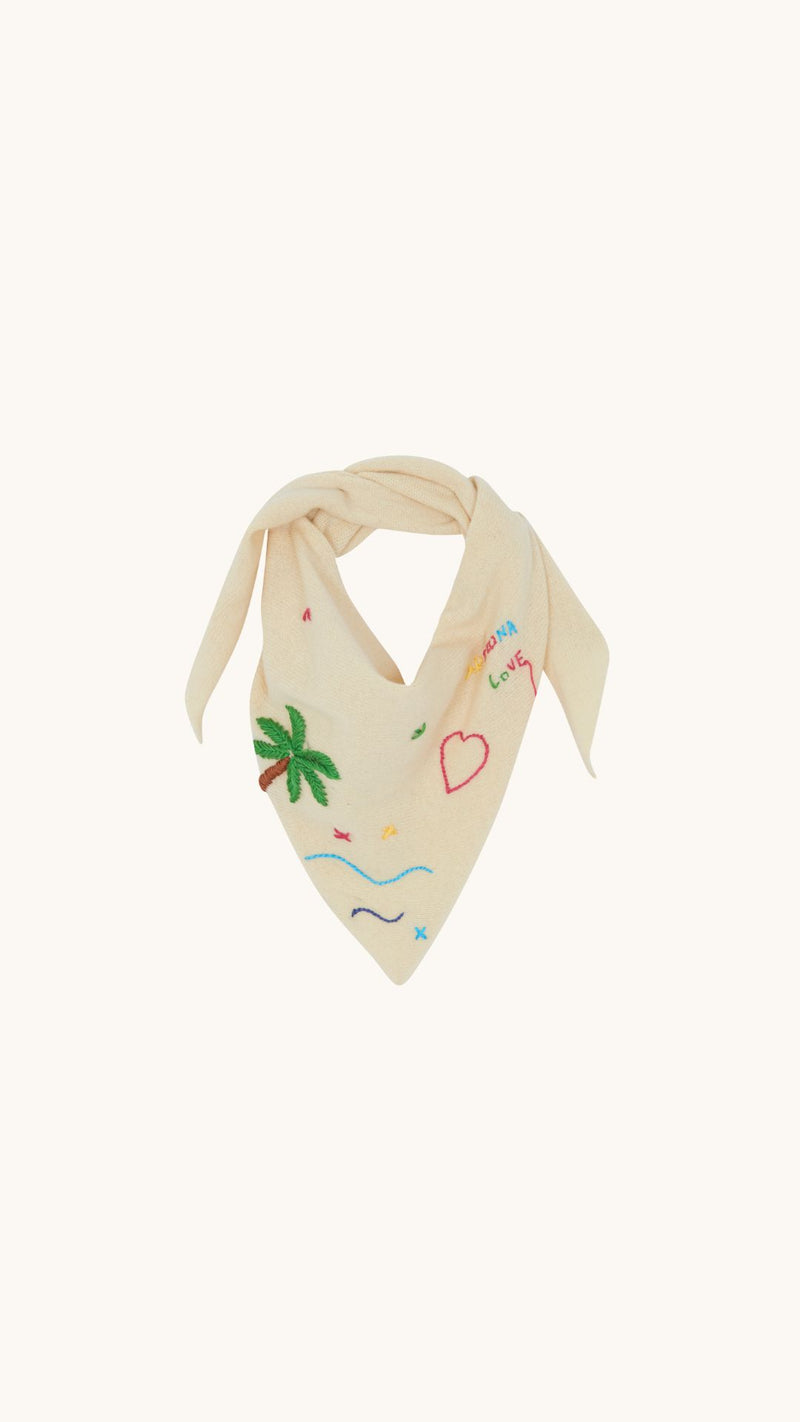 Foulard Palmier Crème