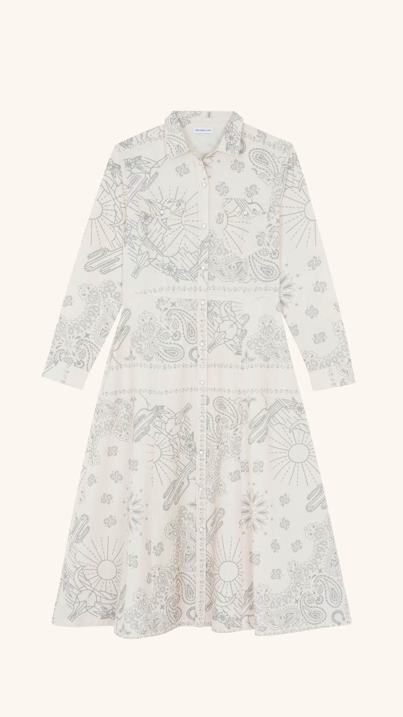 Robe bandana crème
