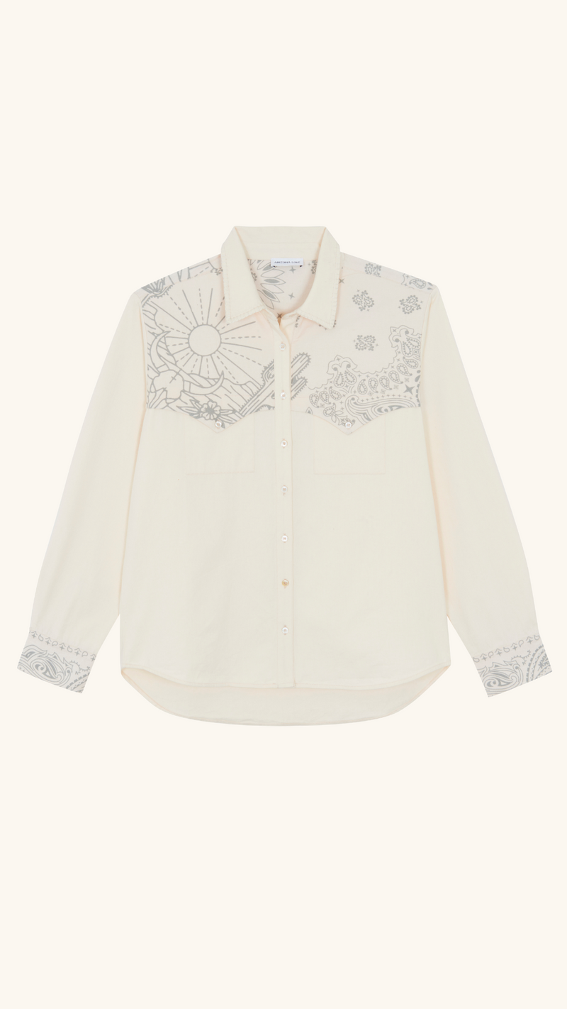 Chemise bandana crème
