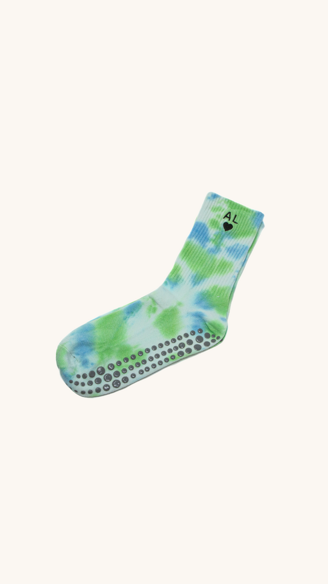Green and Blue Tie & Dye Socks