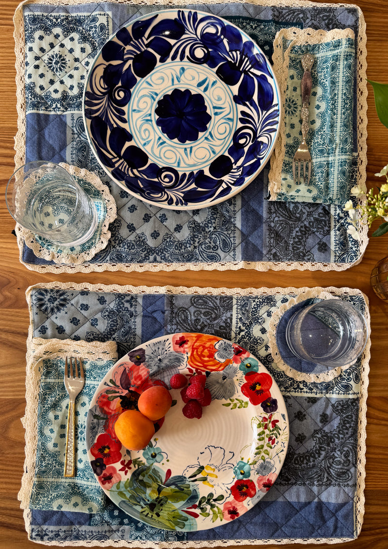 Table mat denim