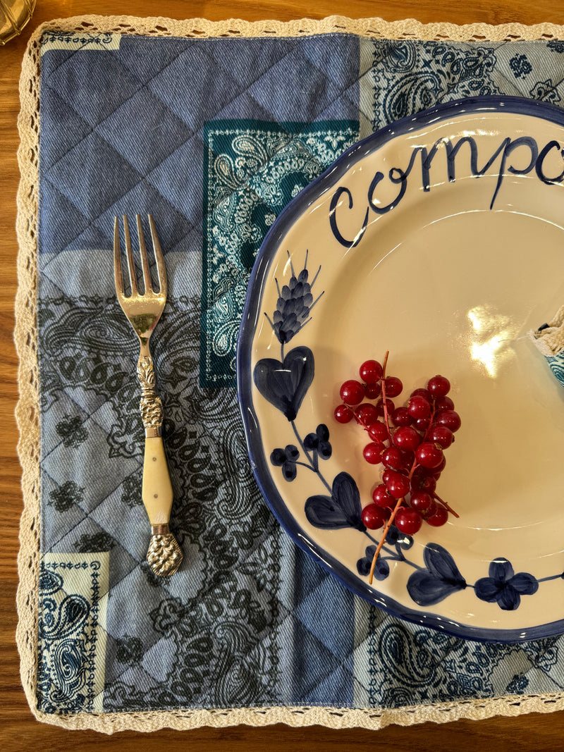Table mat denim