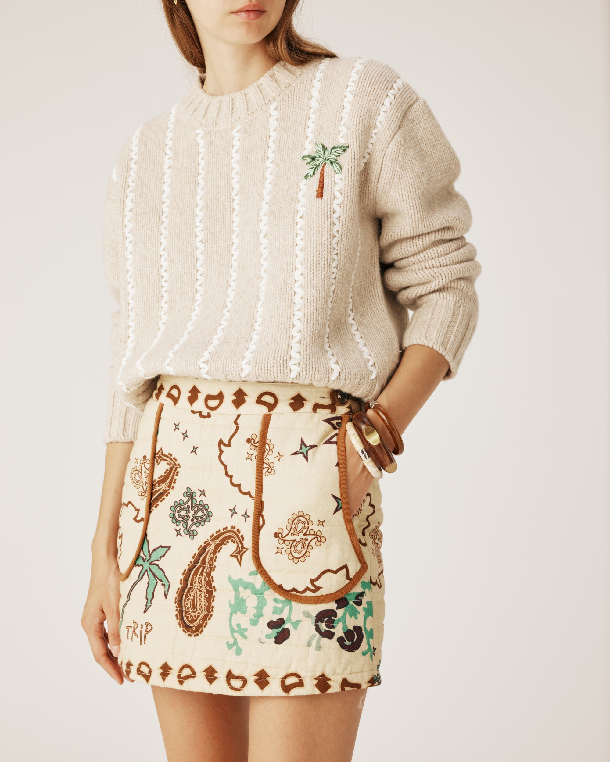 Palm wool knit