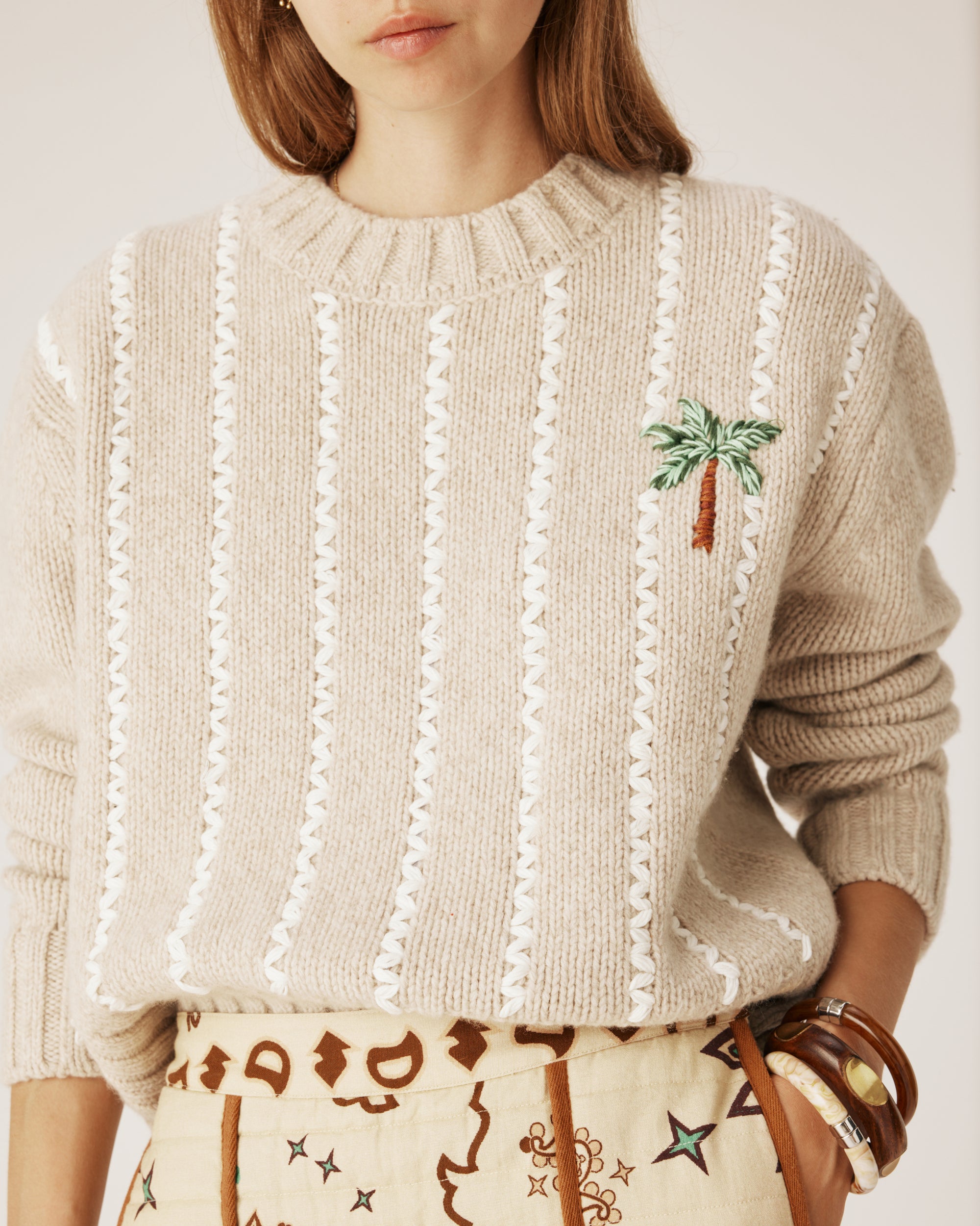 Palm wool knit
