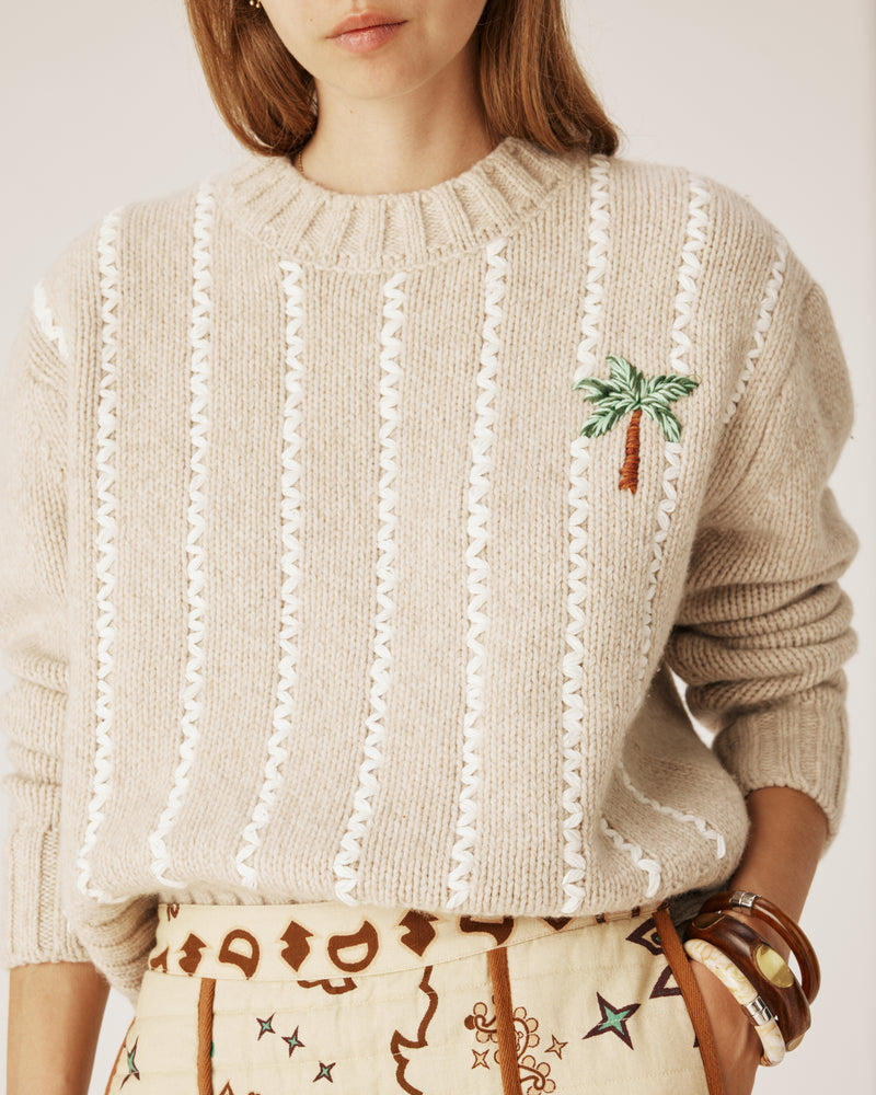 Palm wool knit