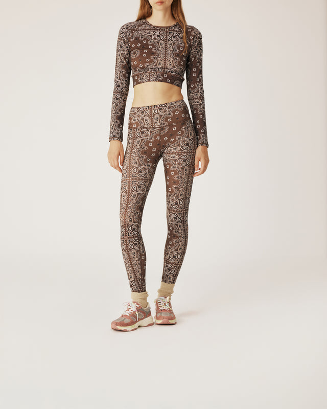 Legging de yoga bandana choco