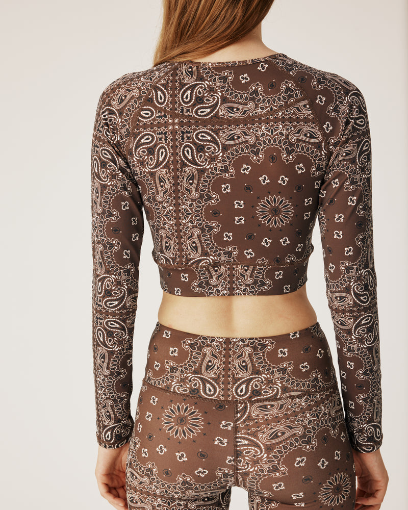 Yoga long sleeve top choco