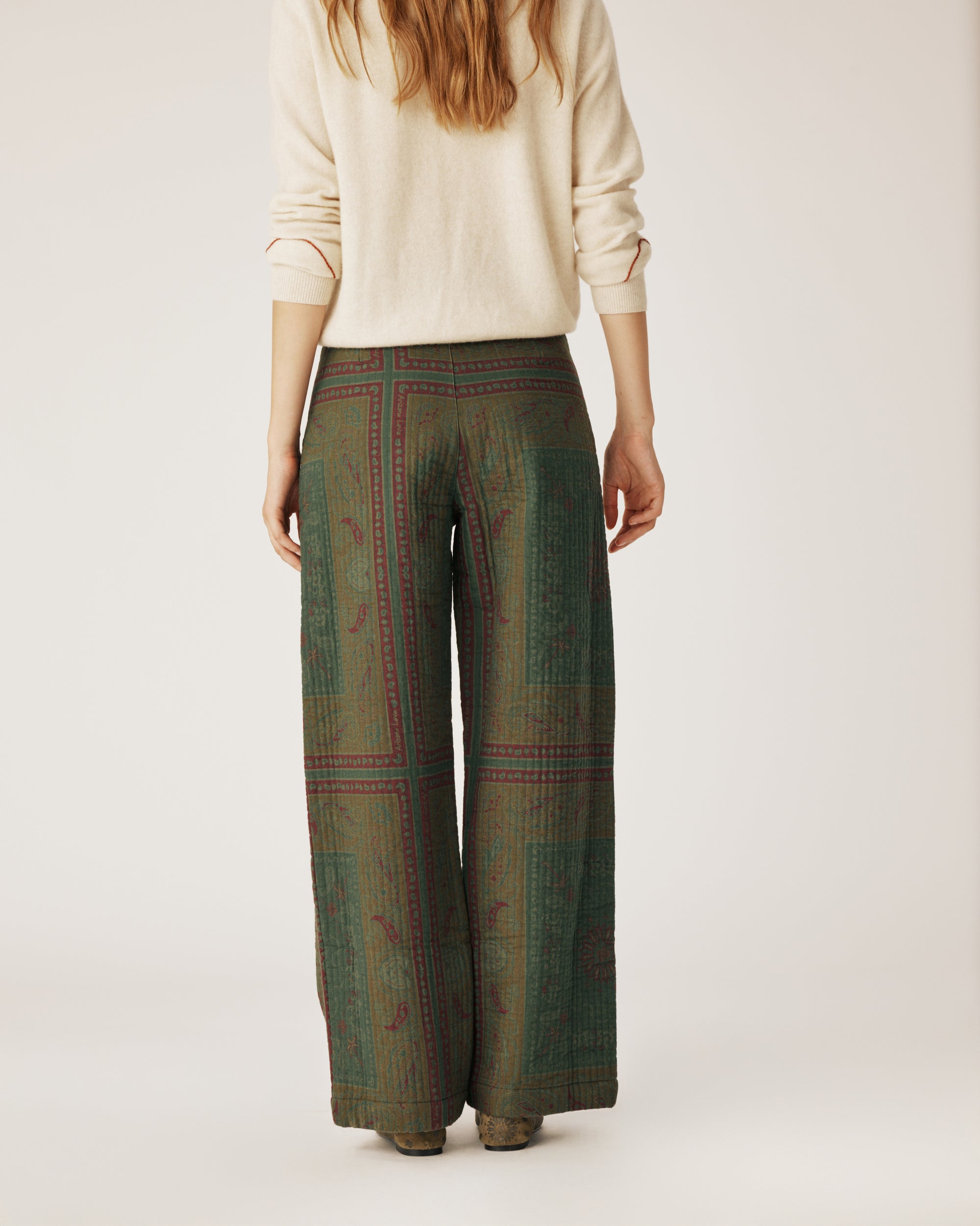 Boho green pants