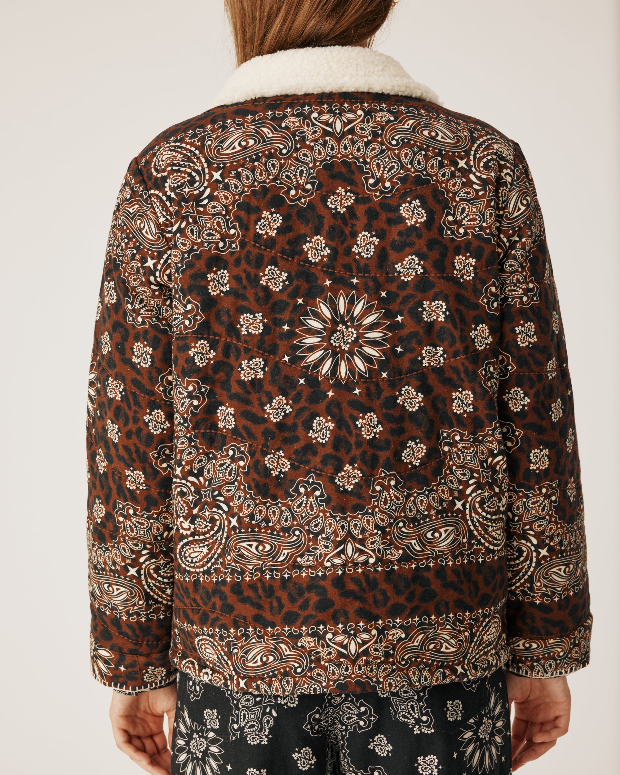 Leopard quilt jacket