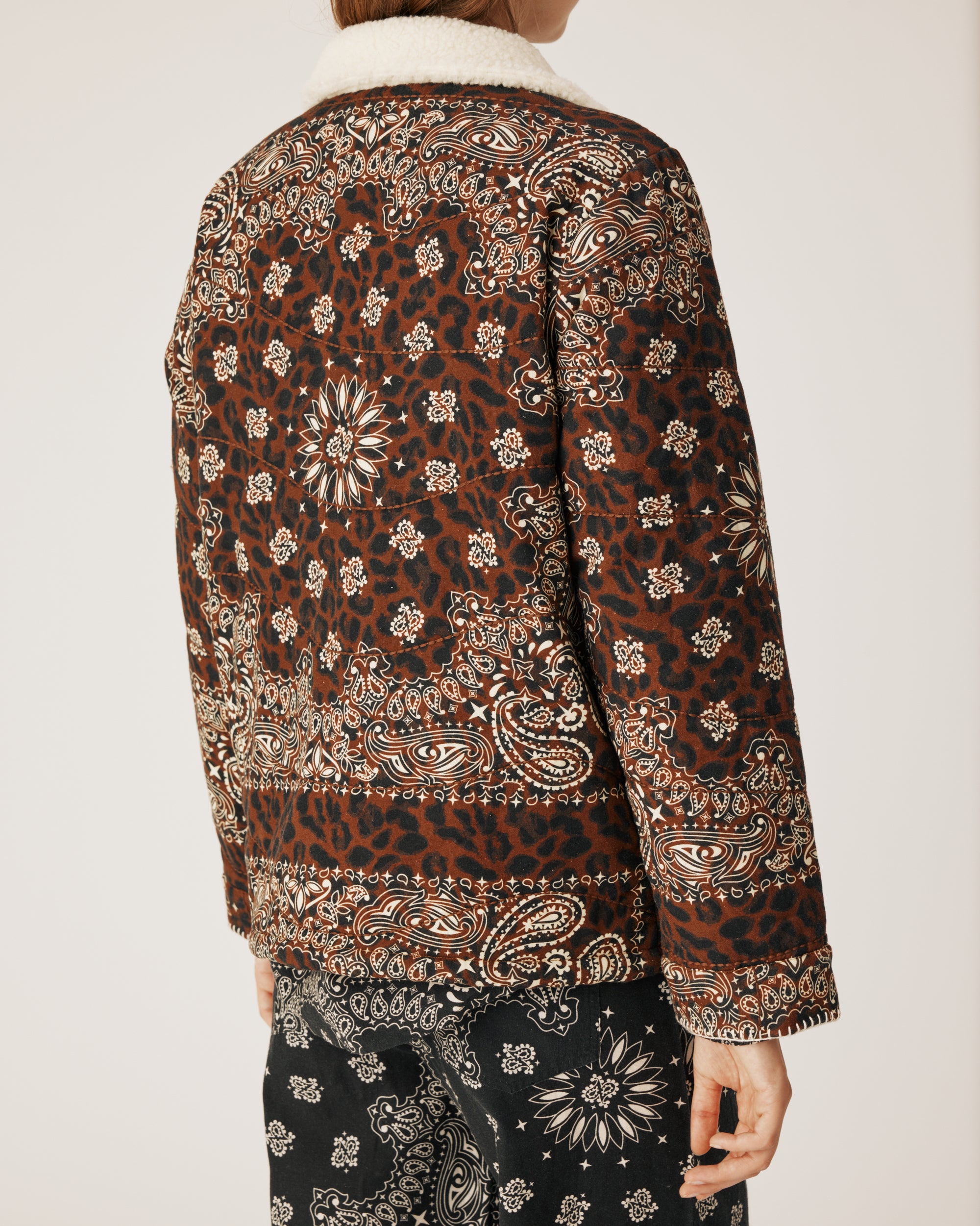 Leopard quilt jacket