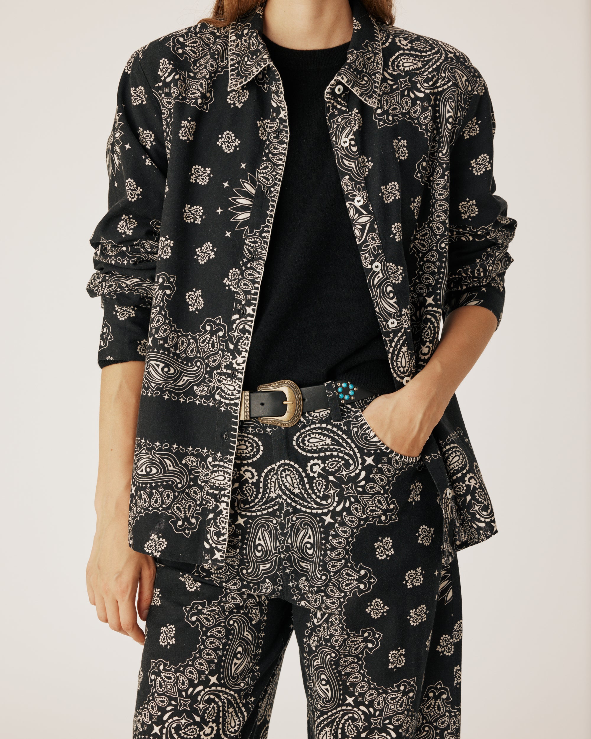 Black bandana shirt