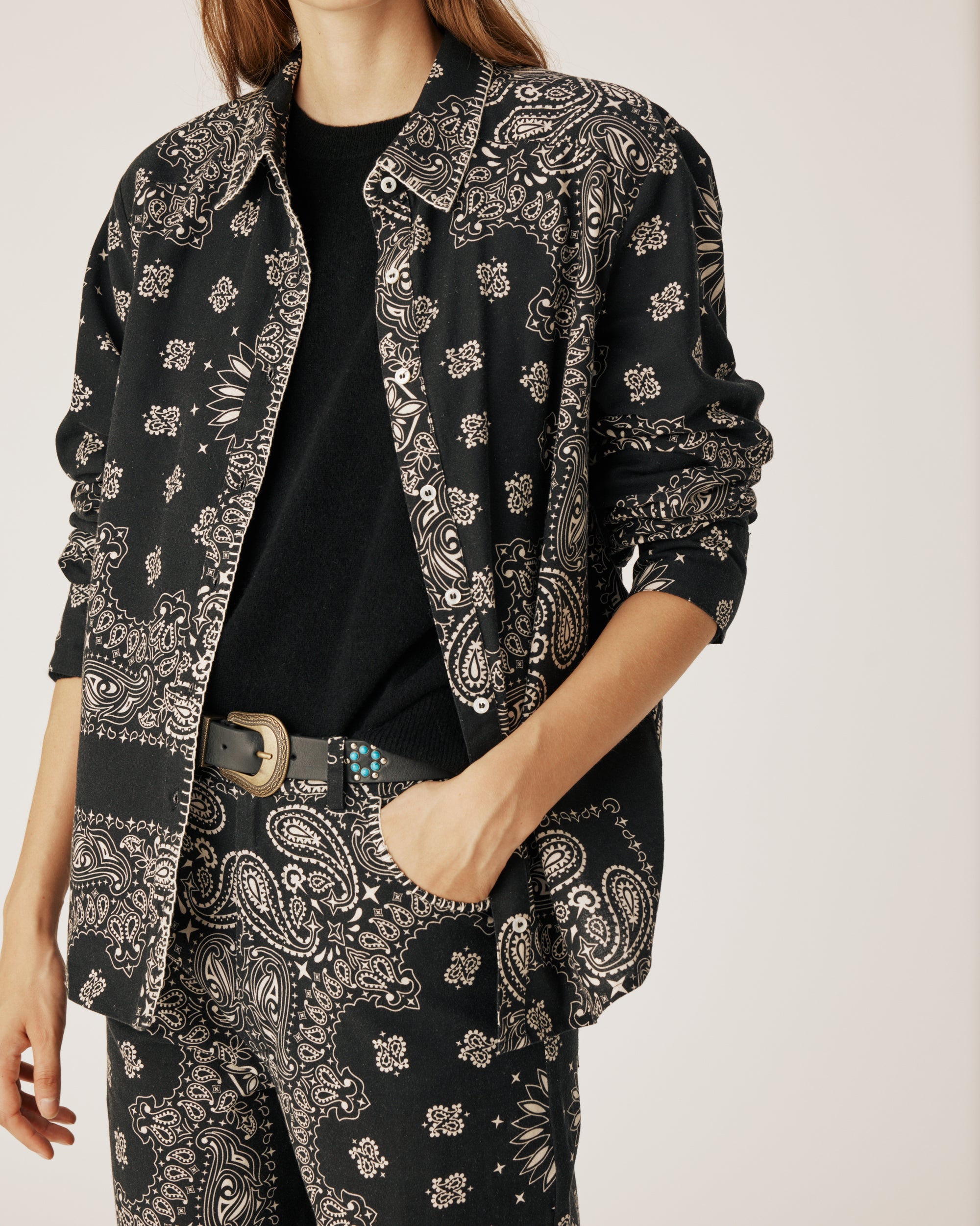 Black bandana shirt