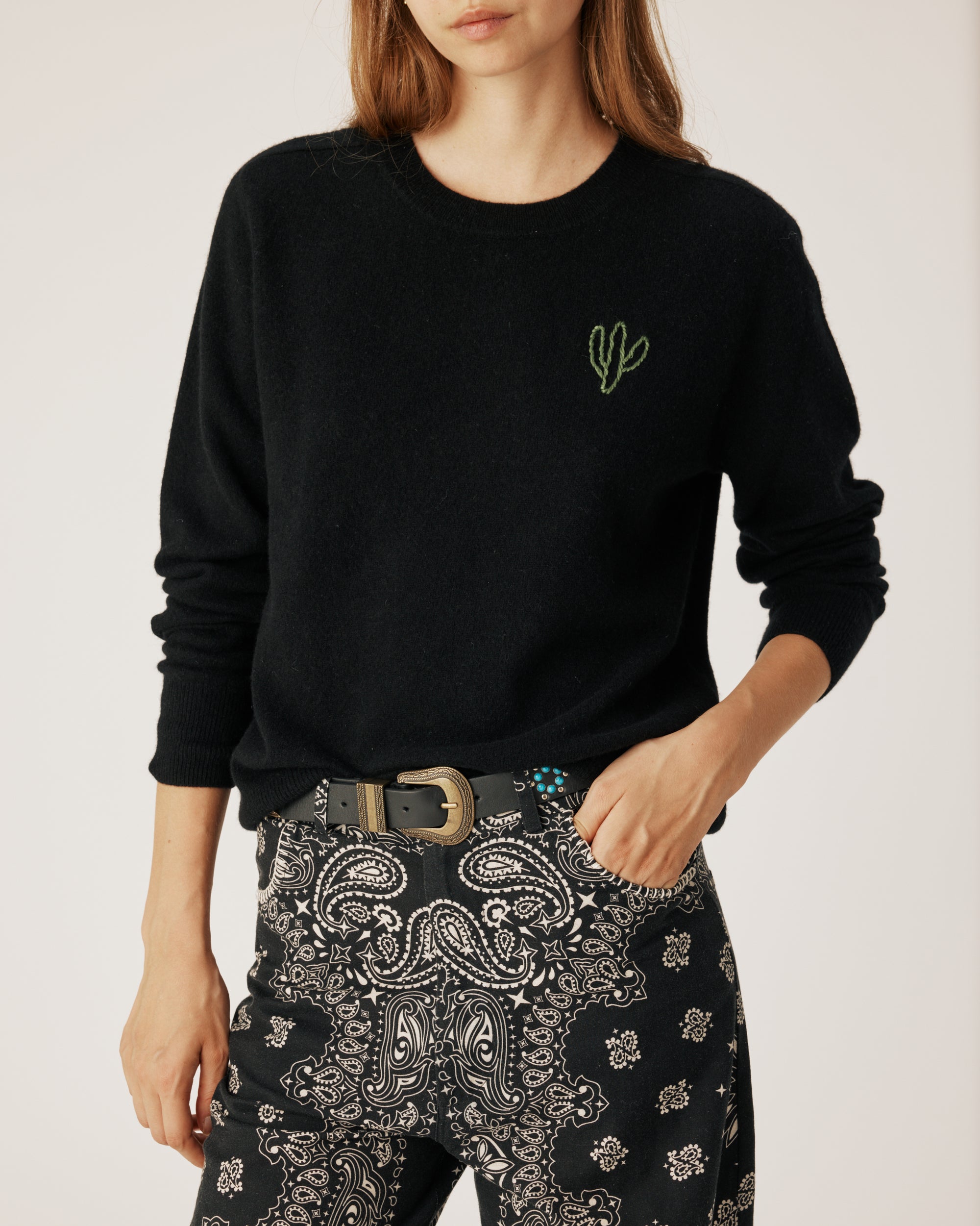 Black cactus knitwear