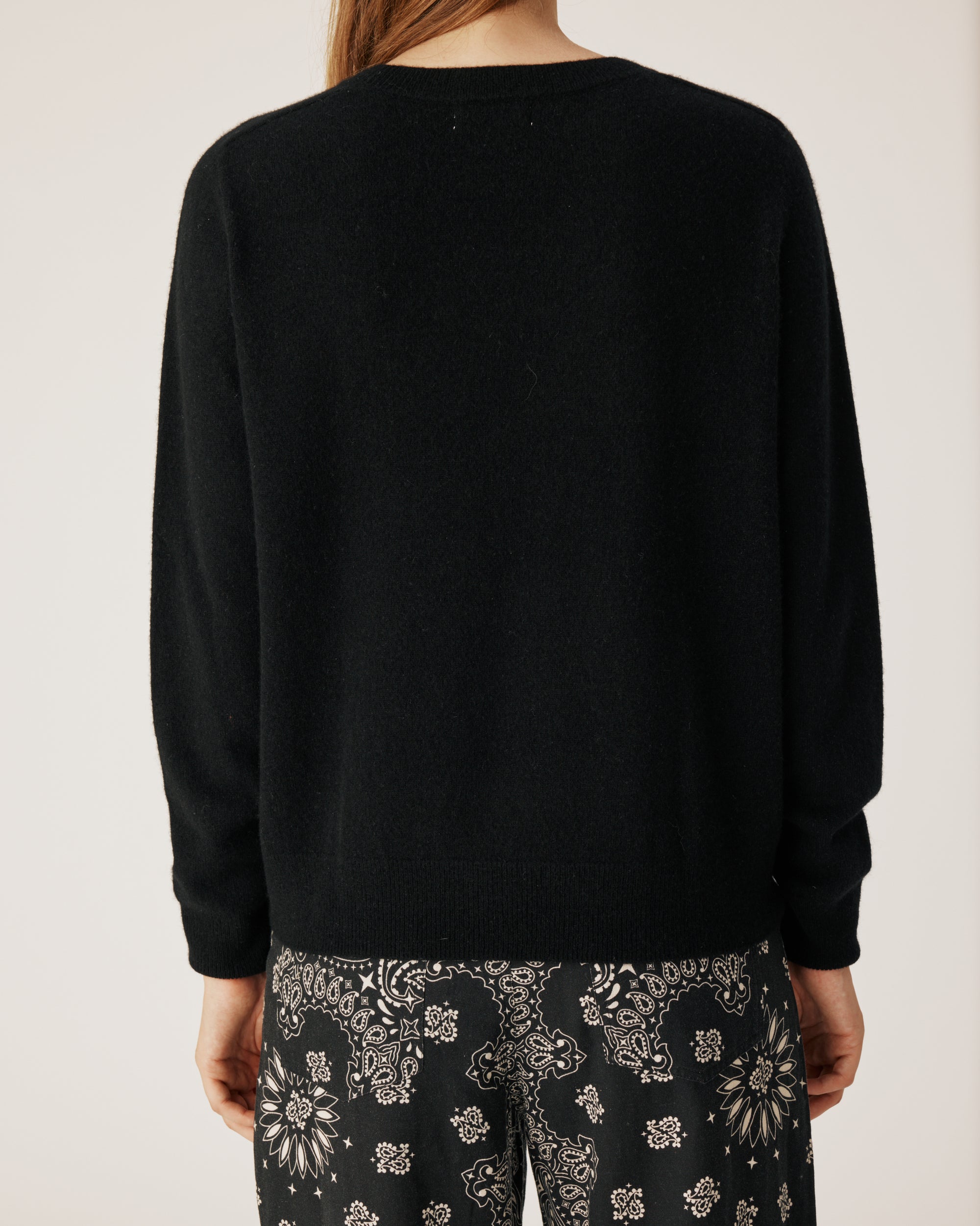 Pull Cactus en cachemire noir