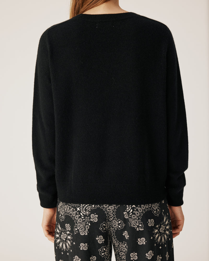 Pull Cactus en cachemire noir