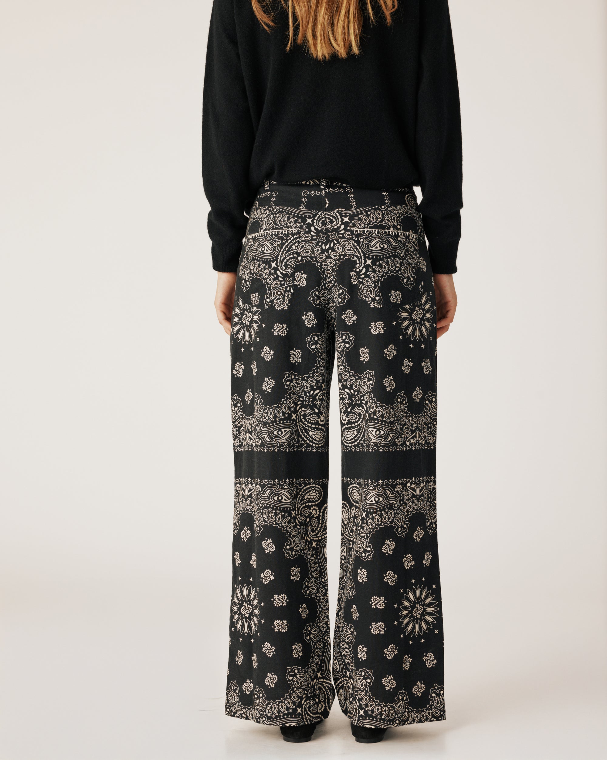 Black bandana pants