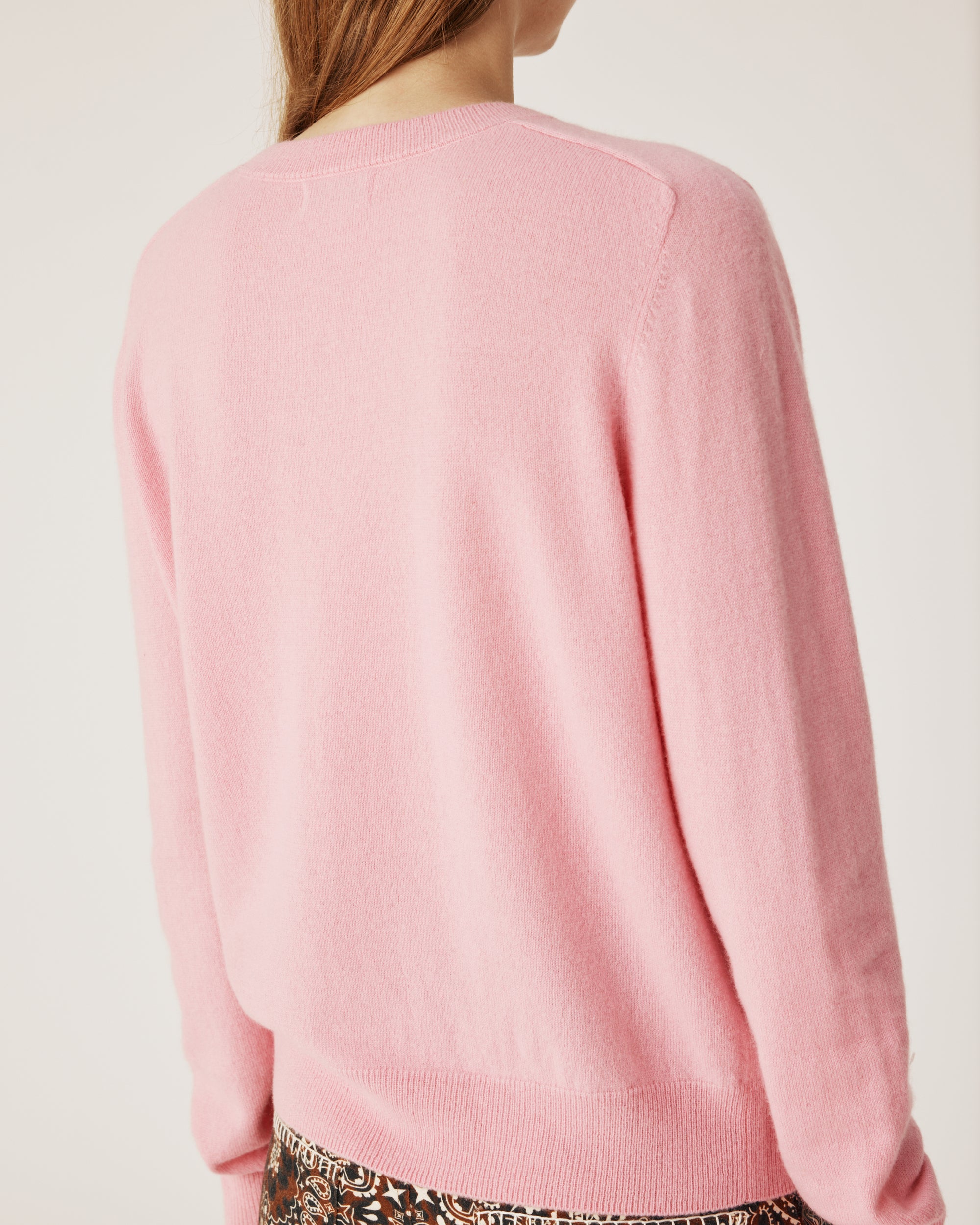 Pull en cachemire Pink Palm