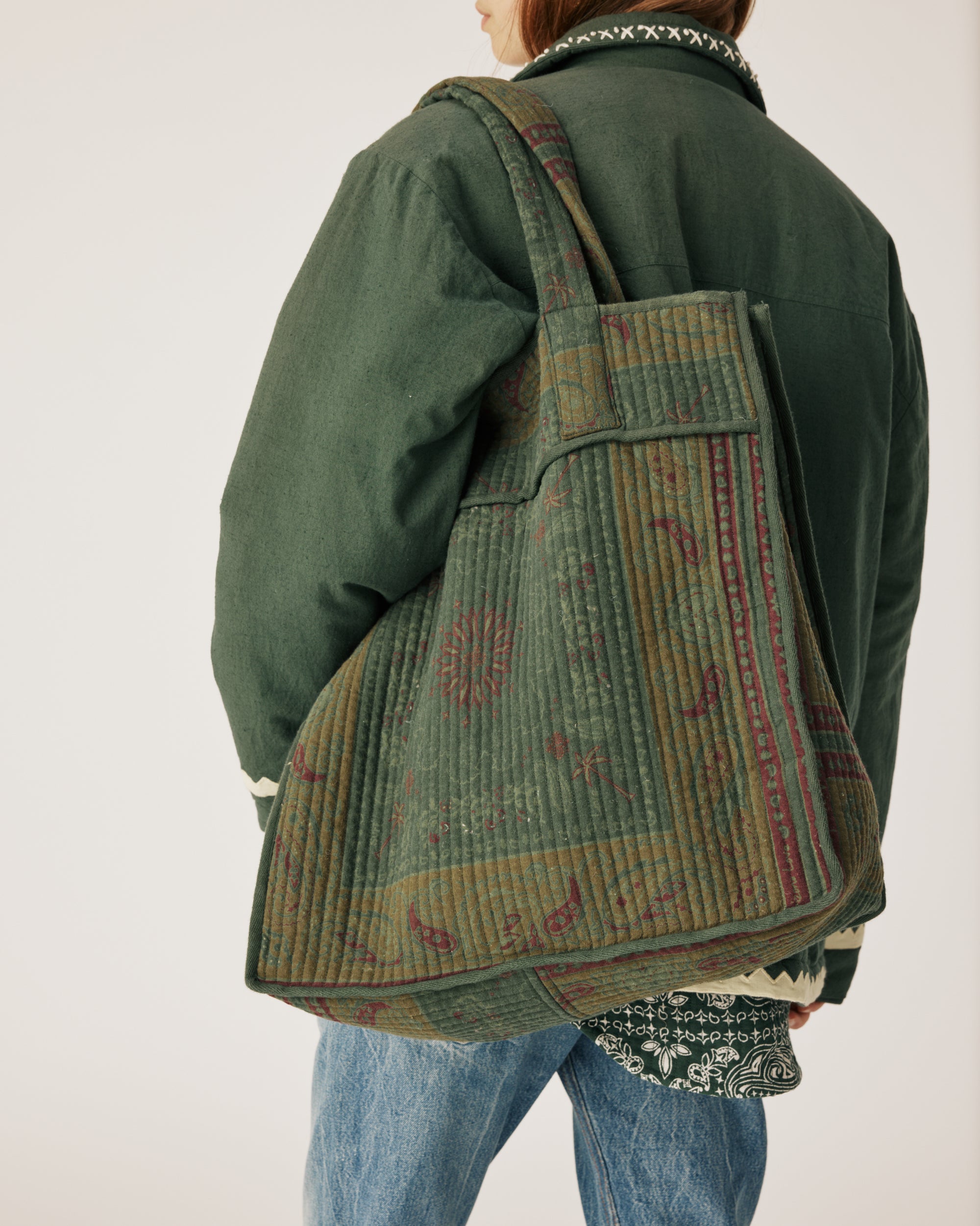 Boho green bag