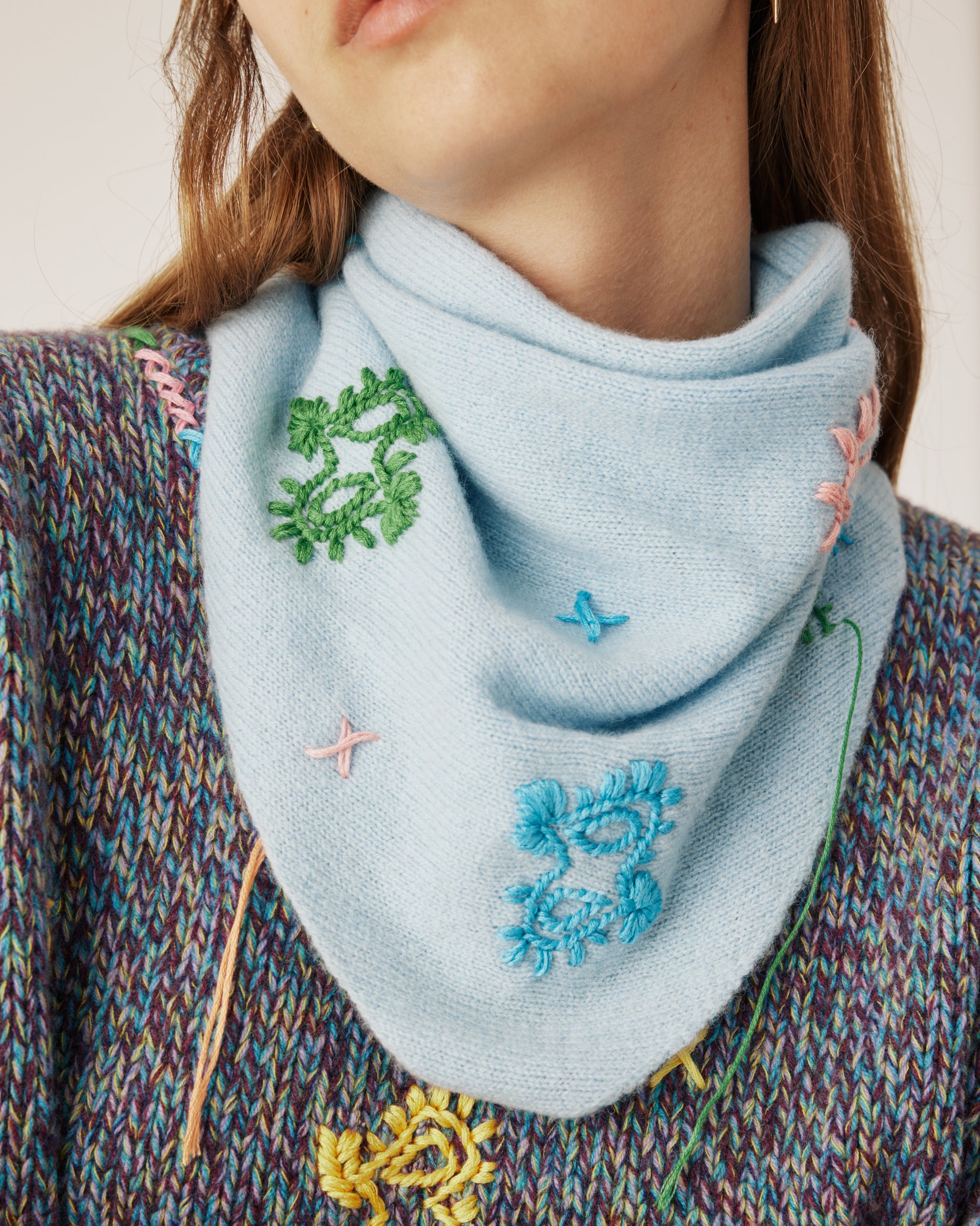 Foulard Bandana bleu clair