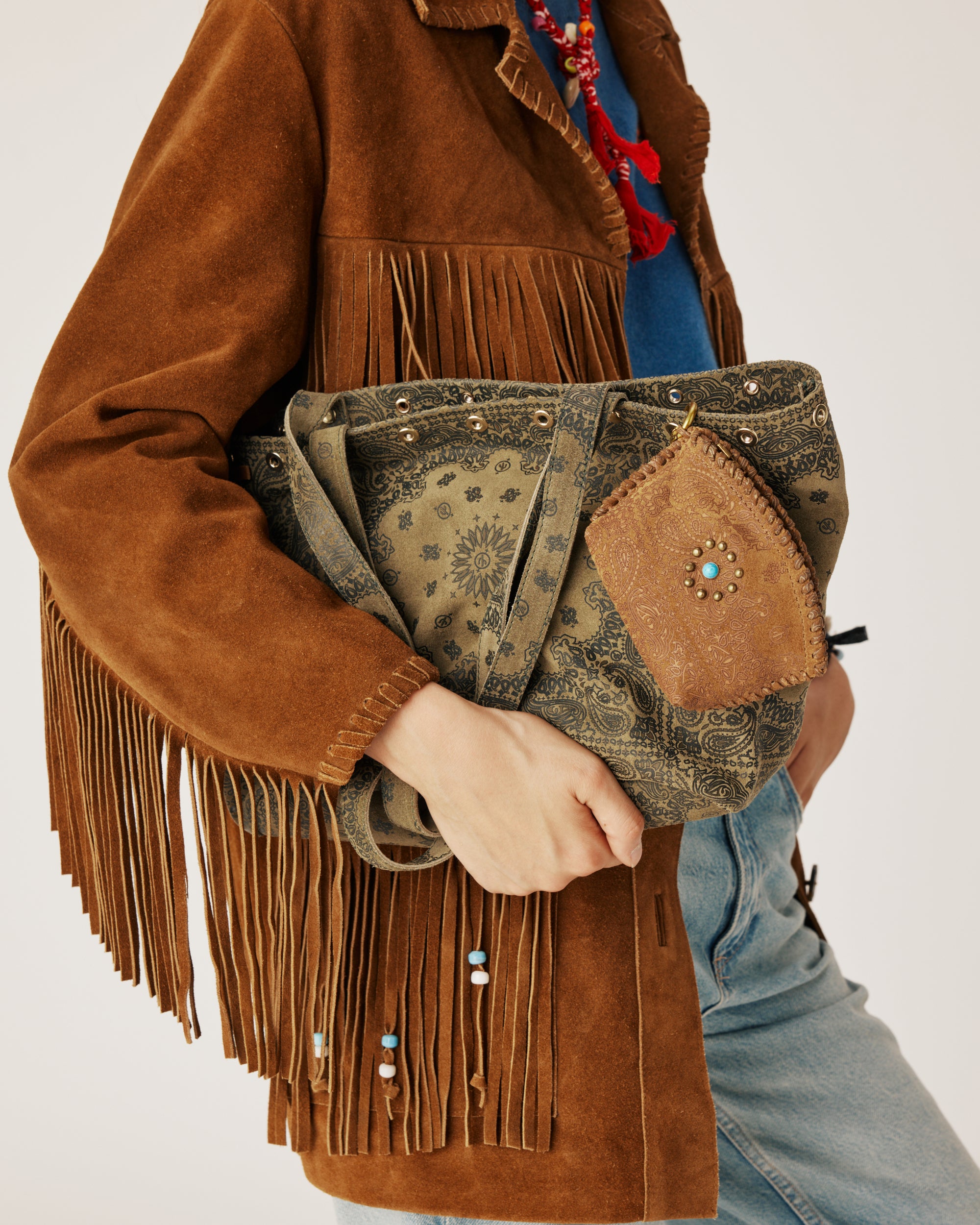 Pinted Kaki Bag Small