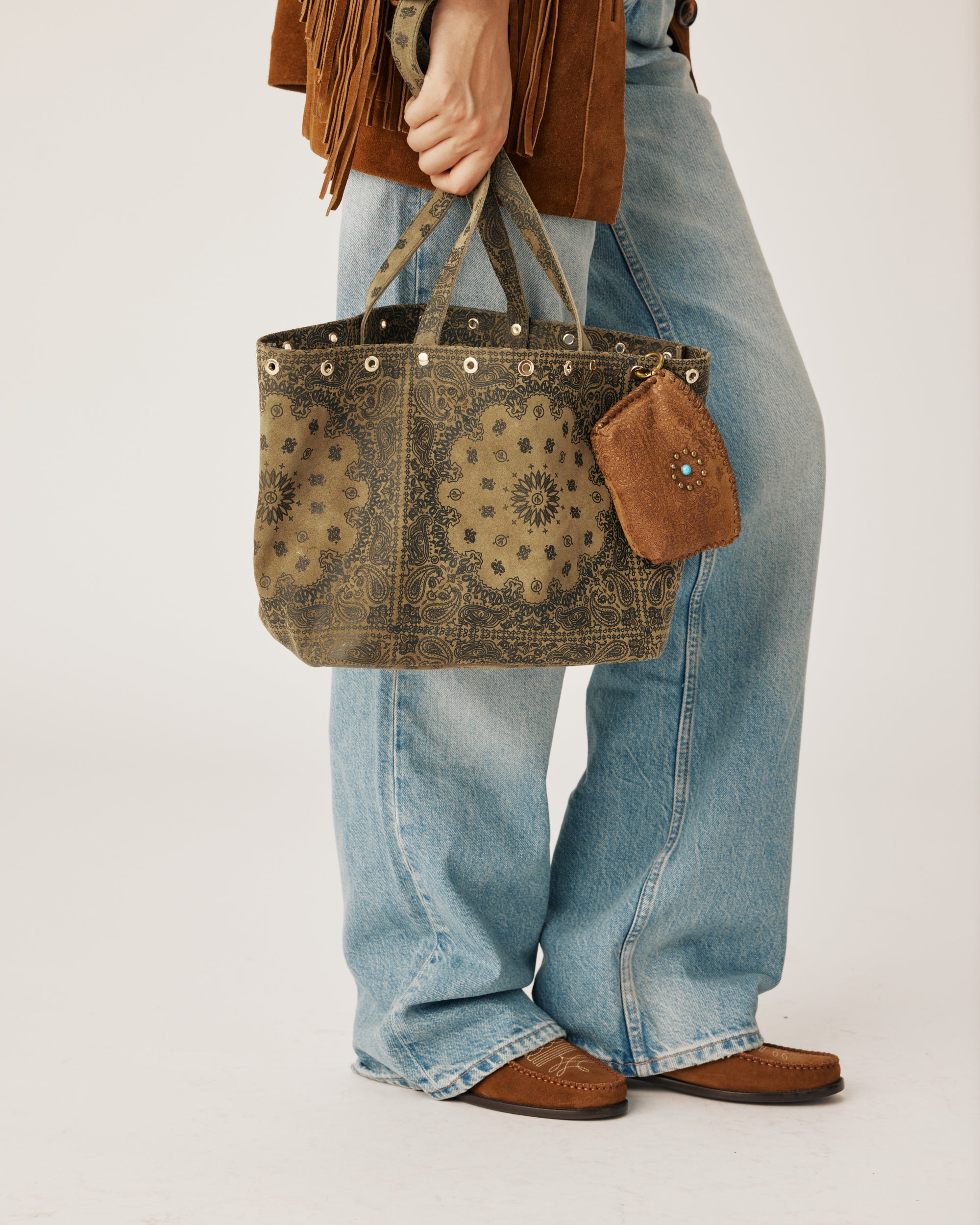 Pinted Kaki Bag Small
