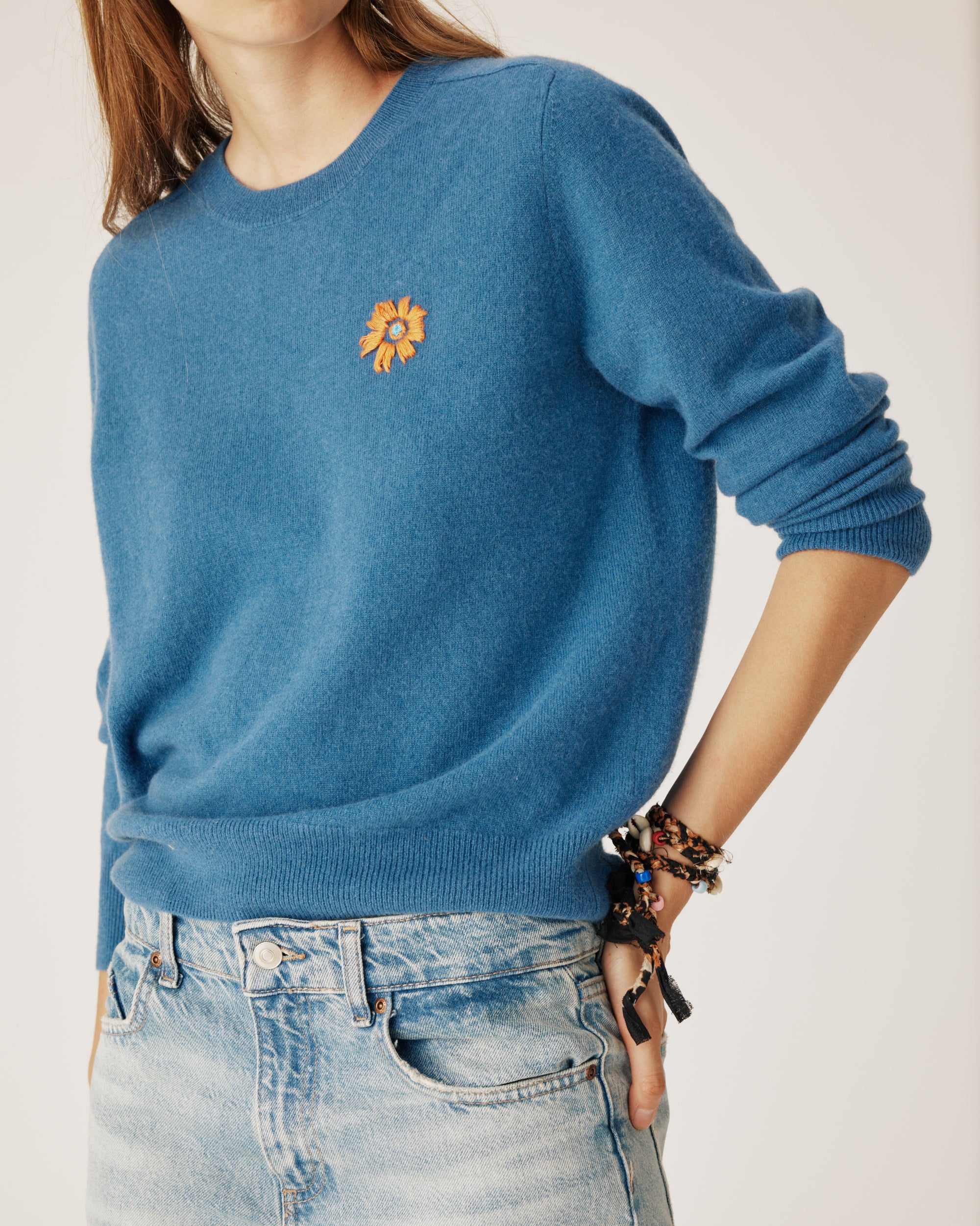 Pull Flower en cachemire