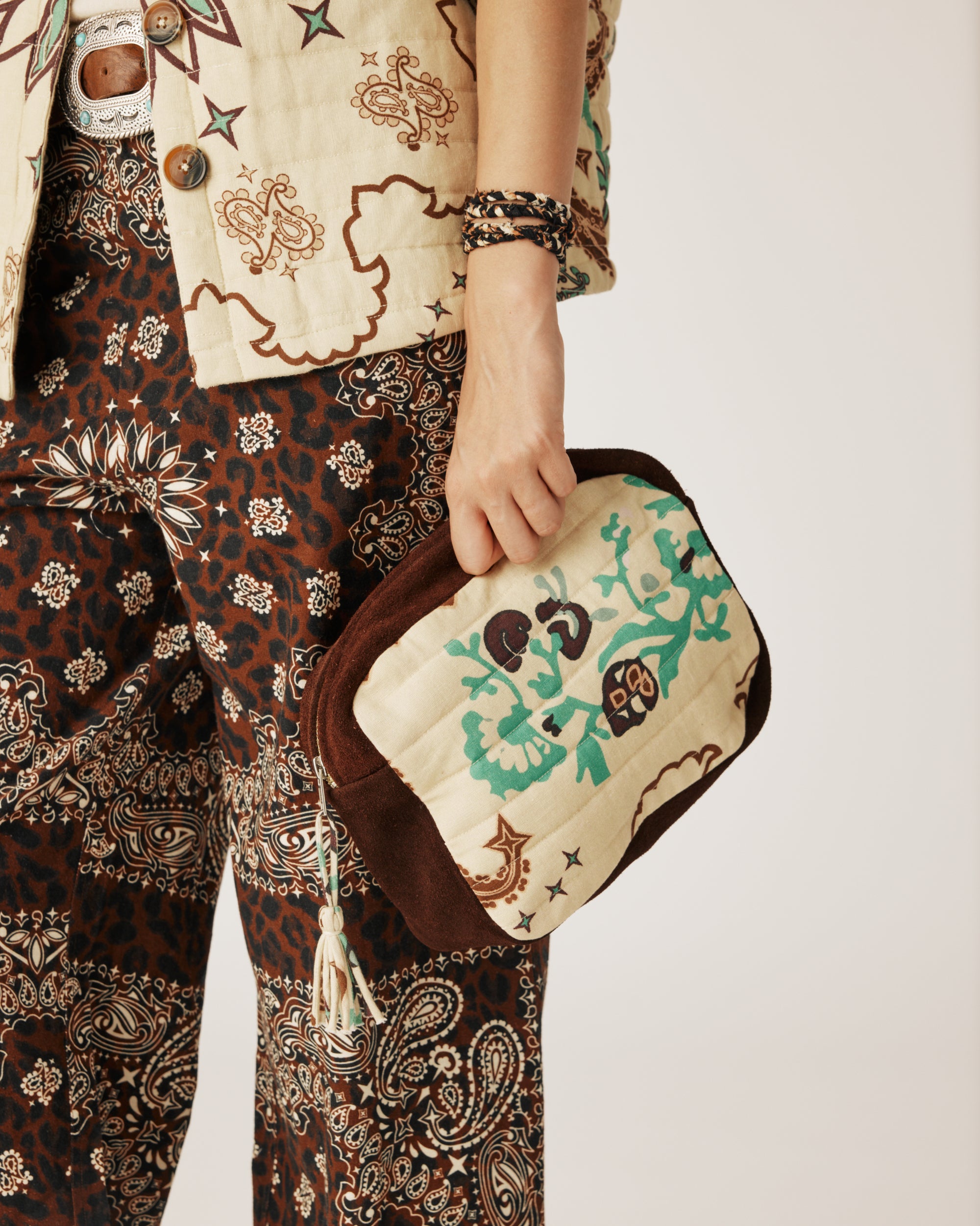 Boho vanilla pouch