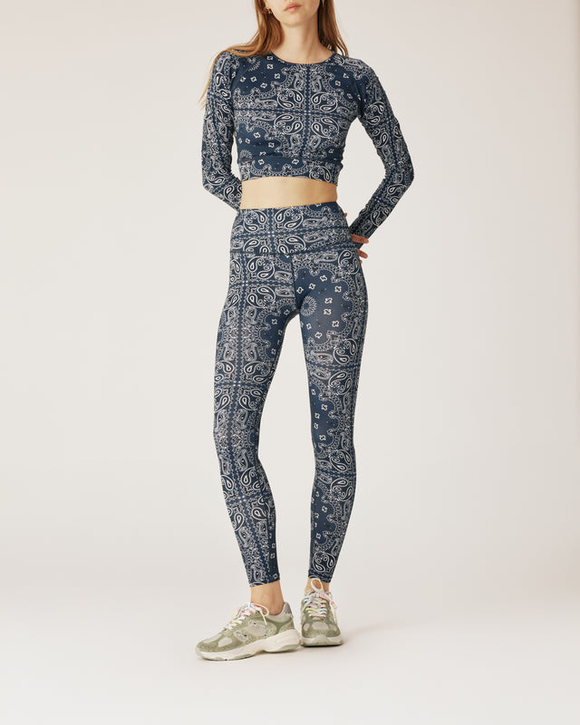 Legging de yoga bandana navy