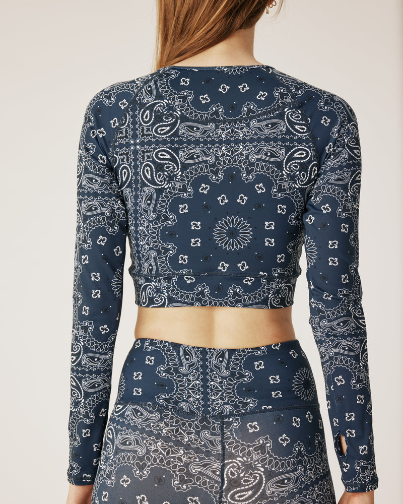 Yoga long sleeve top navy