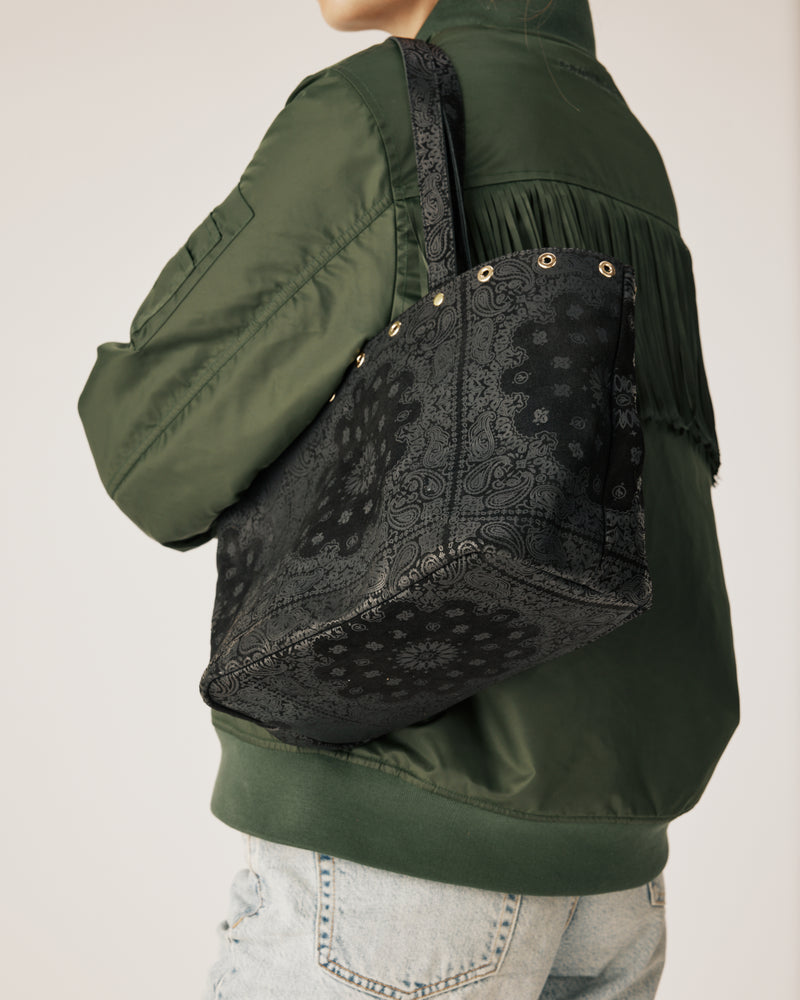 Petit sac noir imprimé