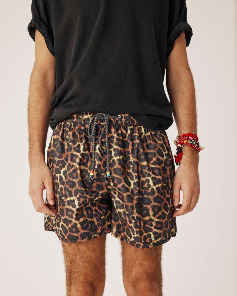 Men swimwear leopard