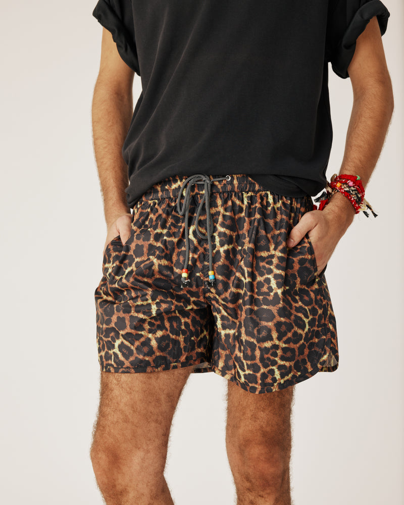 Men swimwear leopard