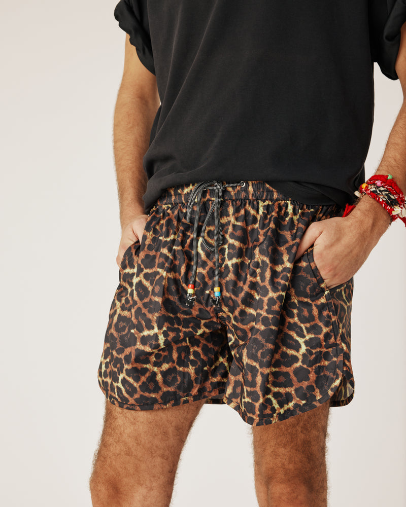 Men swimwear leopard
