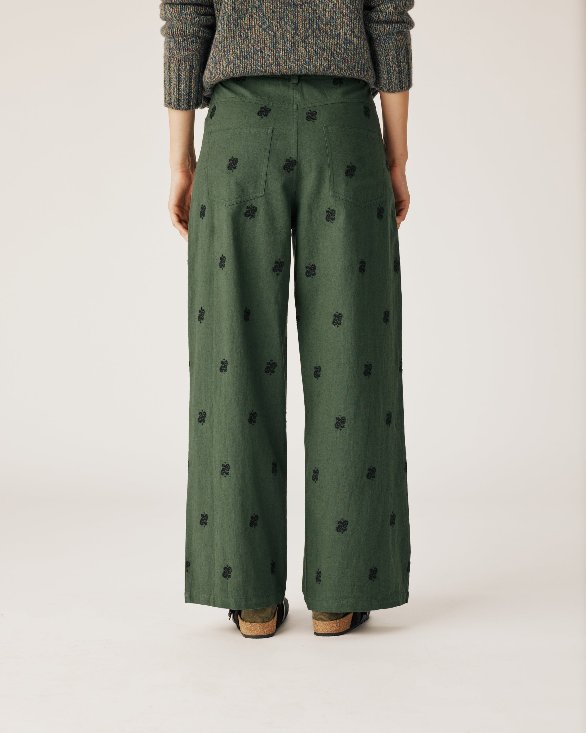 Kaki Paisley Pants